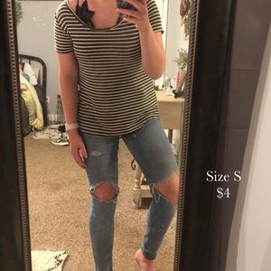 Green Striped Tee